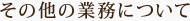 その他の業務について